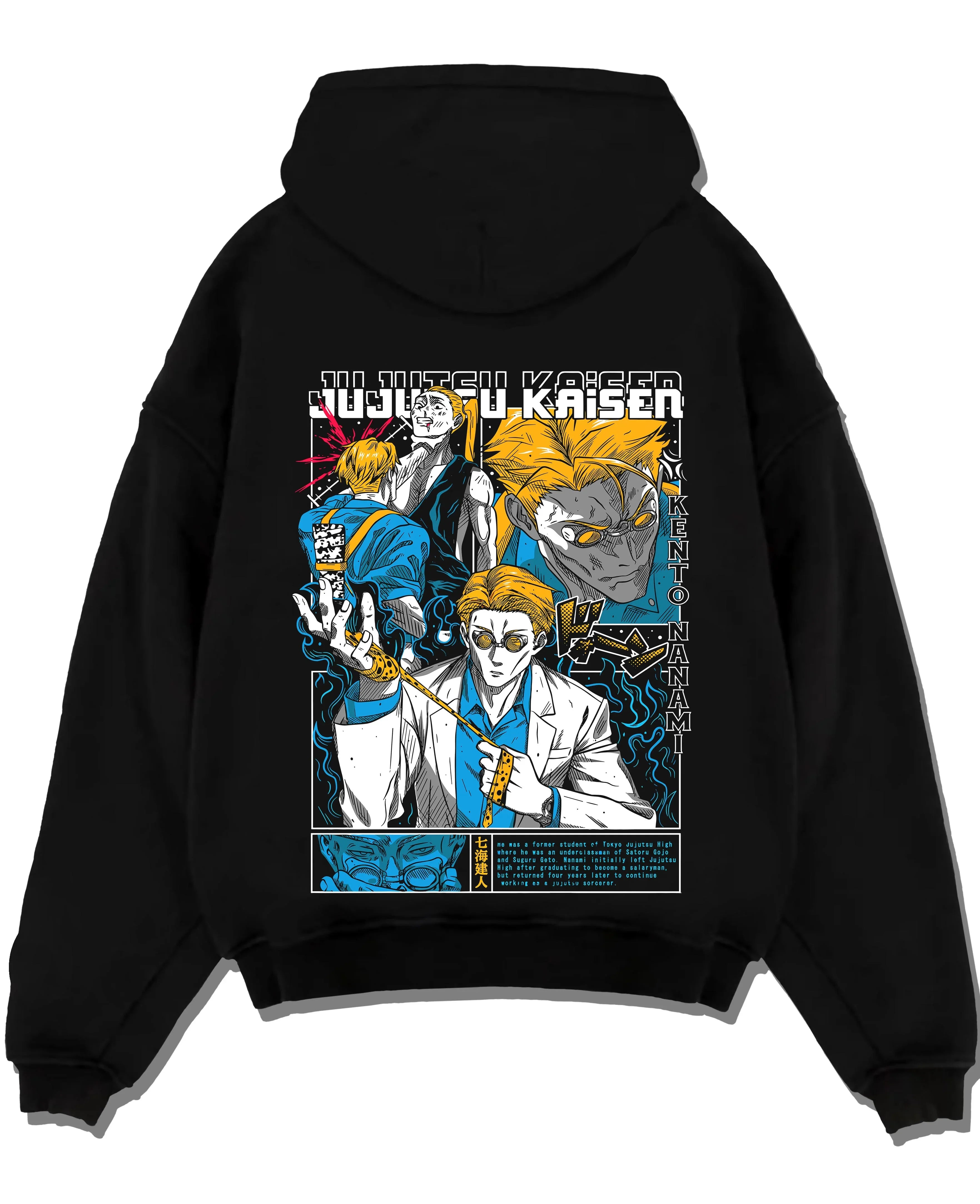 RATIOnn A.black hoodie flat back design - Jujutsu Kaisen AU Shop