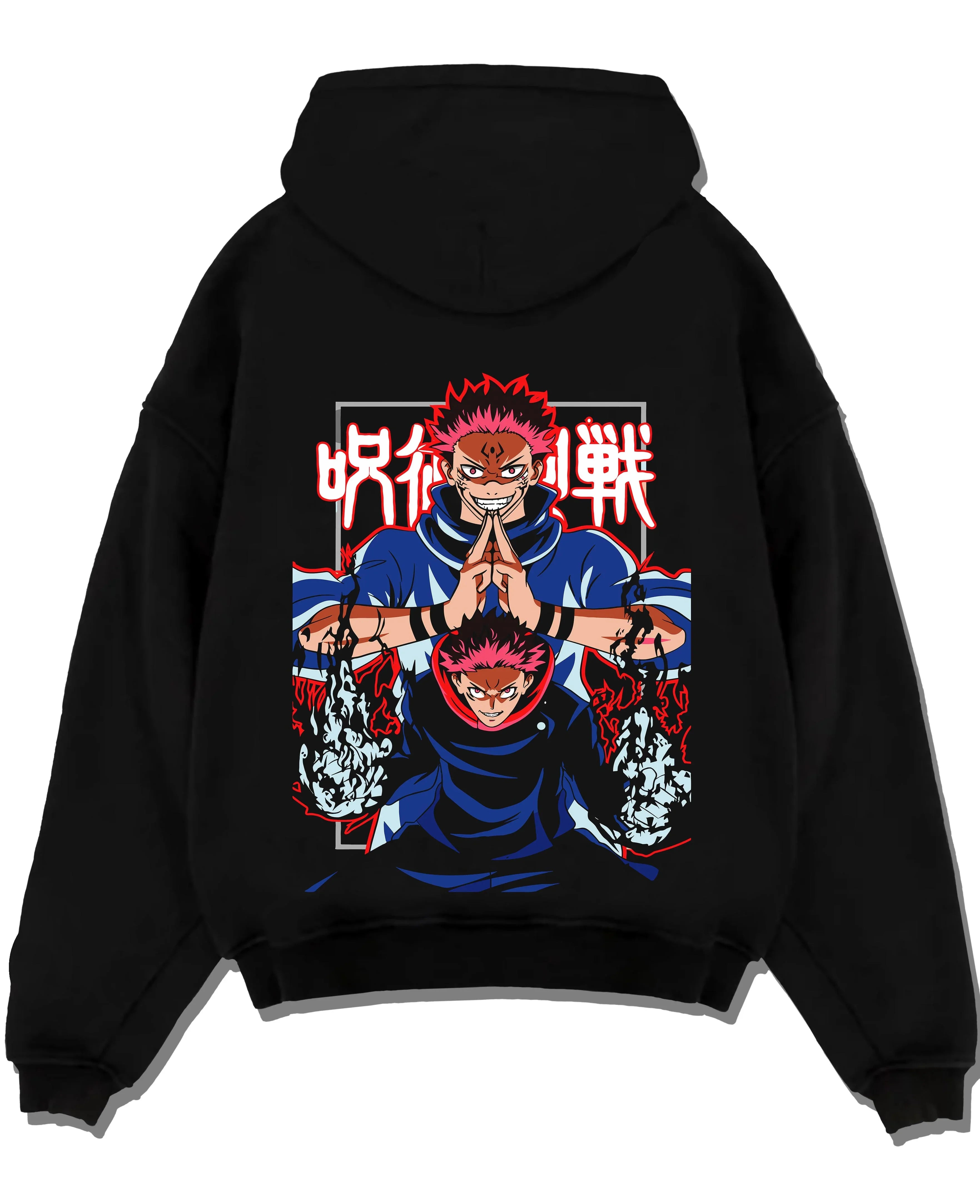 RIKACRS A.black hoodie flat back design - Jujutsu Kaisen AU Shop