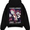 RIKACR A.black hoodie flat back design - Jujutsu Kaisen AU Shop