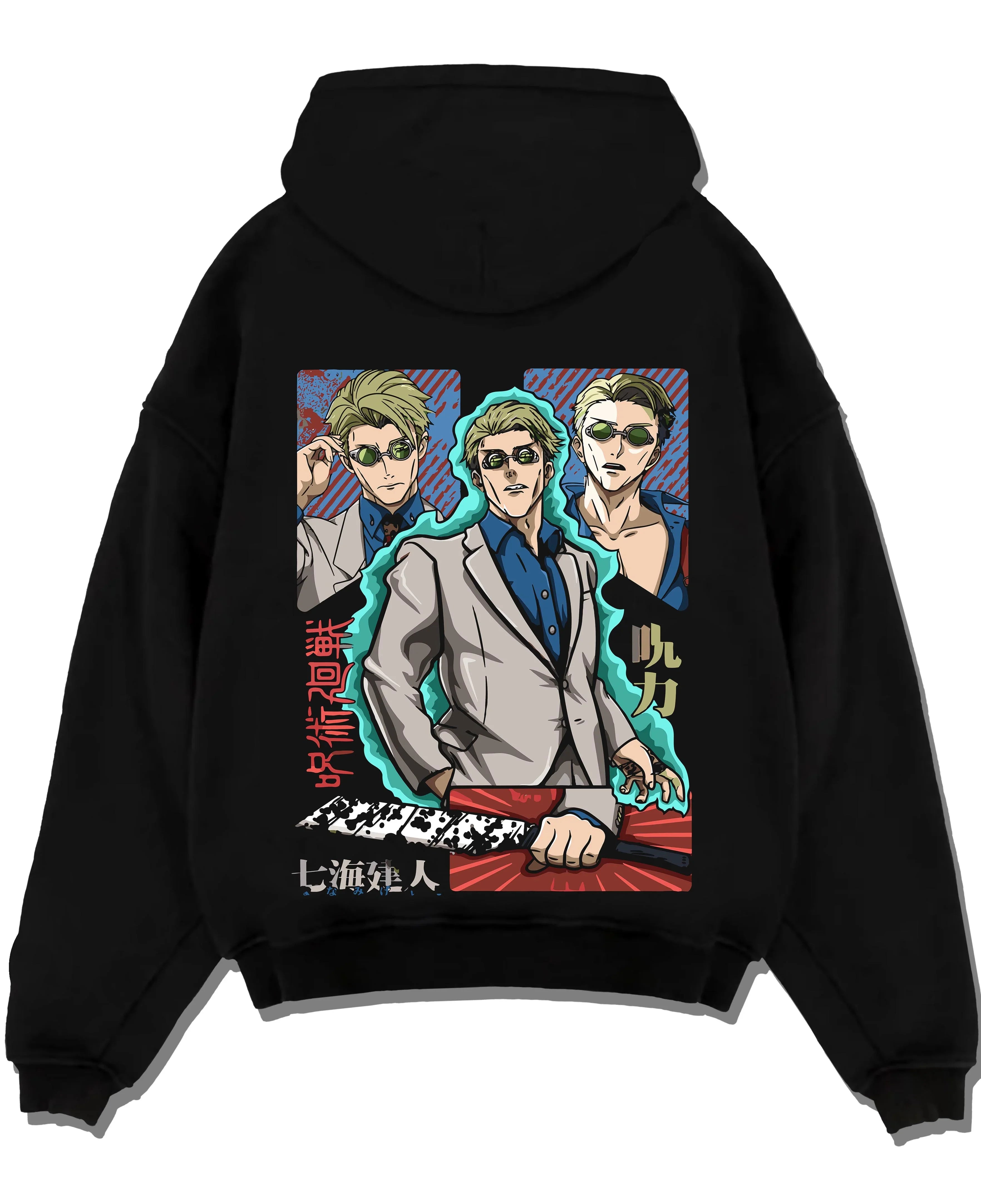 SUITNAN A.black hoodie flat back design - Jujutsu Kaisen AU Shop