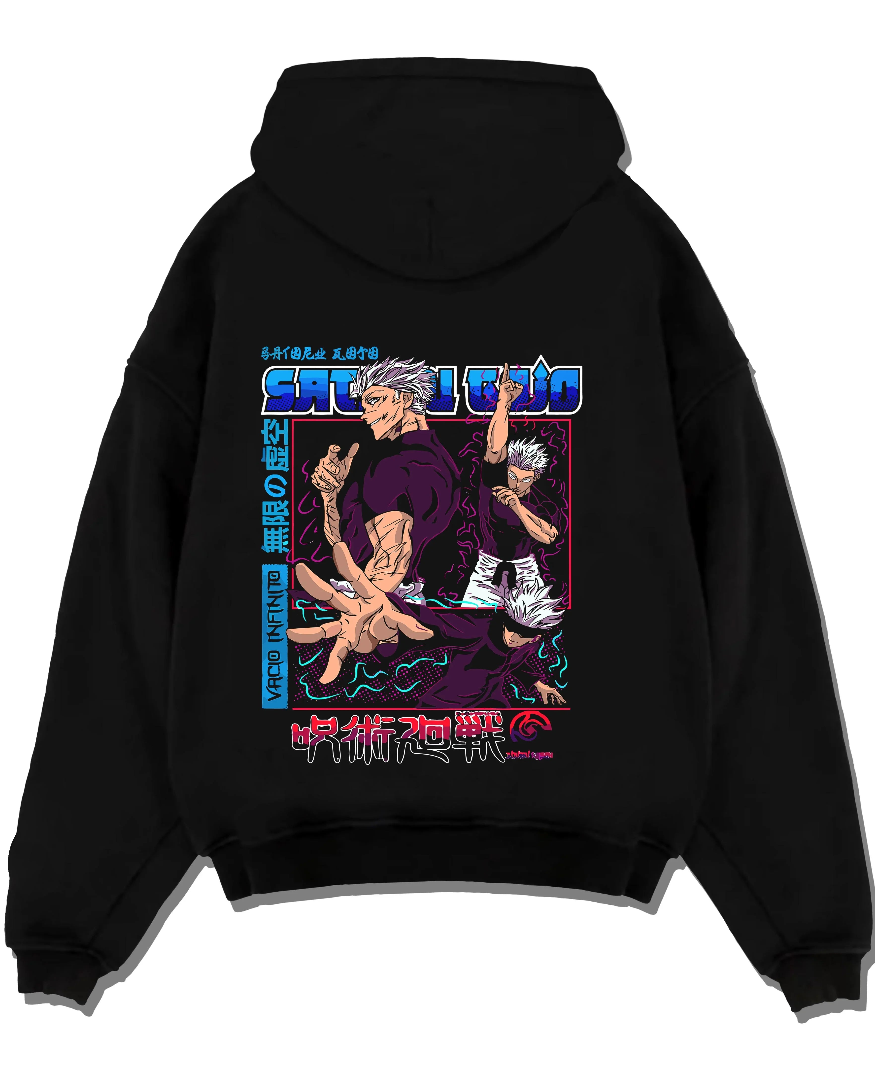 YAGA A.black hoodie flat back design - Jujutsu Kaisen AU Shop